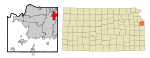 Johnson County Kansas Incorporated and Unincorporated areas Prairie Village Highlighted